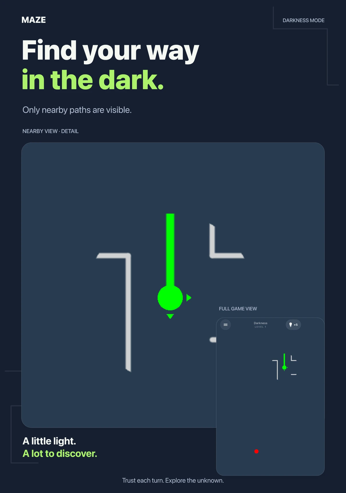Find your way in the dark