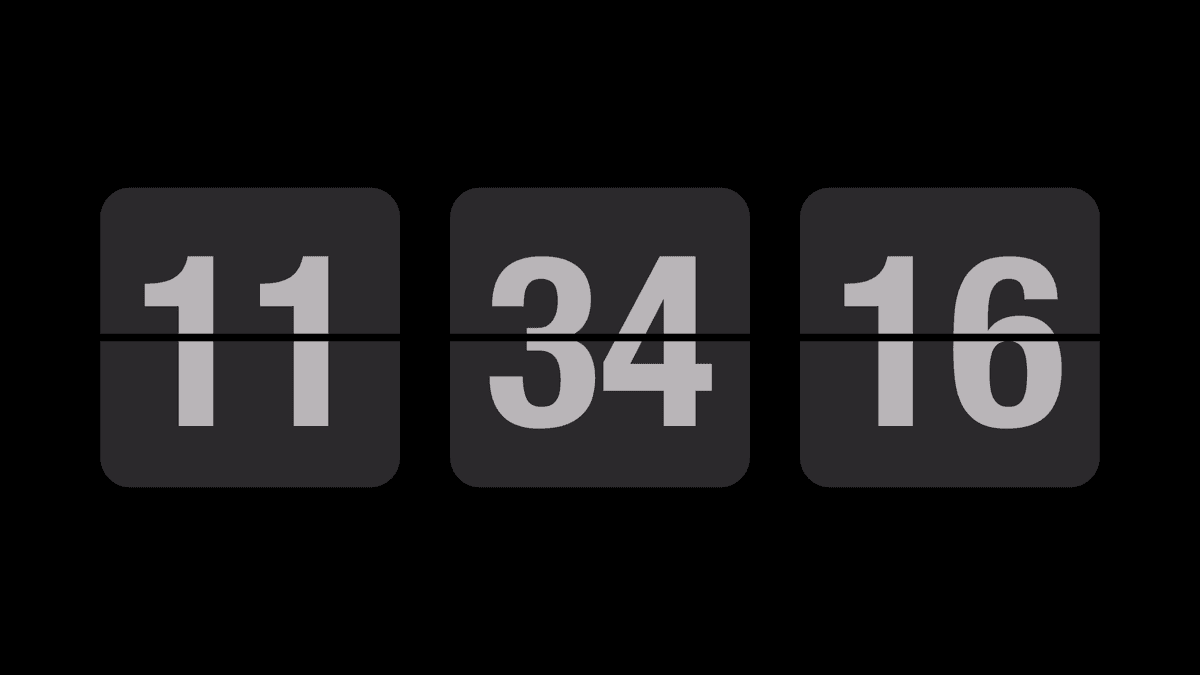 Fullscreen Clock's flip clock in landscape